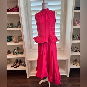 Chic Hot Pink Two-Piece Set